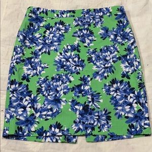 J. Crew floral pencil skirt